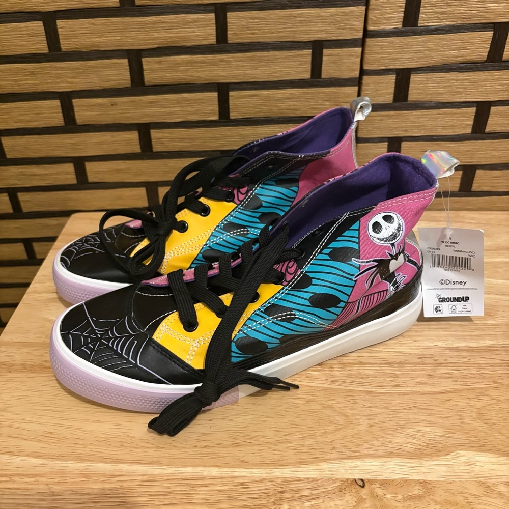 Ground Up Disney Nightmare Before Christmas High Top Lace Up Sneakers Size 9
